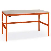 Manuflex LC1918.2001 ESD ESD-werktafel CANTOLAB standaard met melamine schijf, bxdxh = 1600 x 800 x 765-785 mm Rood-oranje (RAL 2001)