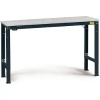 Manuflex LU7023.7016 ESD ESD-werktafel universele speciale reden tafel met rubber schijf, bxdxh = 1250 x 600 x 722-1022 mm Antraciet