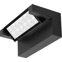 EVN LED-wandlamp buiten Wav, zwart, Aluminium, Modern, LED wandlamp buiten
