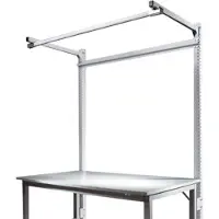 Manuflex ZB3843.9006 Opbouwdeel met arm voor universele + PROFI speciale reden tafels, gebruiksh 1500 mm