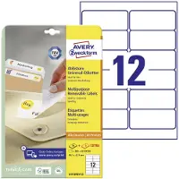 Avery Zweckform L4743-25 multifunctionele etiketten A4 99,1 x 42,3 mm wit (300 etiketten)