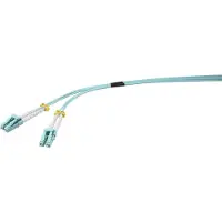Renkforce RF-4769928 Glasvezel Optische vezel Aansluitkabel 3.00 m Aqua-blauw [1x LC-stekker - 1x LC-stekker] 50/125 µ Multimode OM3