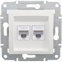 Schneider Electric EPH4870121D RJ45-gegevensaansluitdoos Asfora Wit (RAL 9003) 1 stuk(s)