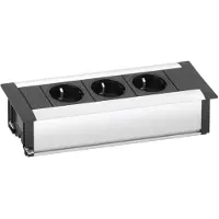 Evoline 159610000900 Stekkerdoos 3-voudig Aluminium, Zwart Randaarde stekker 1 stuk(s)