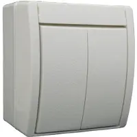 Busch-Jaeger 2601/5 W-54 Ocean (opbouw) Serieschakelaar spatwaterdicht Wit