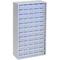 Allit 464830 Opbergkast voor kleine onderdelen VarioPlus ProM 57/120 Stapelbaar (b x h x d) 300 x 565 x 140 mm Zilver, Transparant 1 stuk(s)