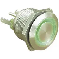 BULGIN MPI002/28/GN MPI002/28/GN Vandalismebestendige druktoets 24 V/DC 0.05 A 1x uit/(aan) Moment Groen (Ø x l) 22 mm x 32.7 mm IP66 1 stuk(s)