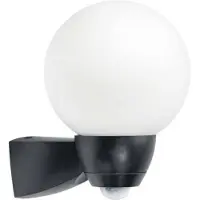 ESYLUX AL P Garda 130 sw EL10026126 Wandlamp met bewegingsmelder E27 Gloeilamp Zwart