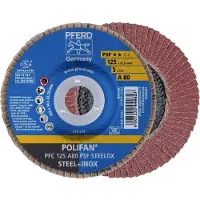 PFERD TOOLS 67748125 PFC 125 A 80 PSF STEELOX Lamellenschijf Diameter 125 mm Boordiameter 22.23 mm Korrelgrootte (num) 80 RVS, Staal 10 stuk(s)