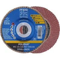 PFERD TOOLS 67744125 PFC 125 A 40 PSF STEELOX Lamellenschijf Diameter 125 mm Boordiameter 22.23 mm Korrelgrootte (num) 40 RVS, Staal 10 stuk(s)