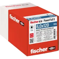 Fischer 562955 FPF II CHTF 6,0 x 120 BC 100 Houtschroef 6 mm 120 mm TX Staal Galvanisch verzinkt 100 stuk(s)
