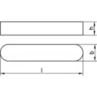 Toolcraft 1067315 Inlegspieën DIN 6885 RVS A4 5 stuk(s)