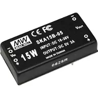 MEAN WELL SKA15A-12 DC/DC-converter 12 V 15 W Aantal uitgangen: 1 x Inhoud 1 stuk(s)
