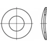 Toolcraft 1060515 Veerschijf Binnendiameter: 17 mm DIN 137 RVS A4 250 stuk(s)