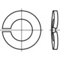 Toolcraft 105834 Veerring Binnendiameter: 20.2 mm DIN 128 Verenstaal Verzinkt 100 stuk(s)