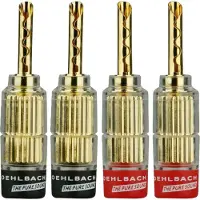OEHLBACH 3021 Luidsprekerconnector Stekker, recht Rood, Zwart 4 stuk(s) Piece