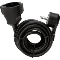 Kopp 143505080 Stroom Verlengkabel Zwart 2.00 m H05VV-F 3G 1,5 mm²