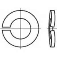 Toolcraft 1060487 Veerring Binnendiameter: 5.1 mm DIN 128 RVS 1000 stuk(s)