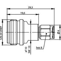 Telegärtner 100024218 100024218 Coax-adapter N-bus - SMA-stekker 1 stuk(s) Piece