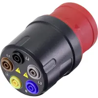 Voltcraft VMA-3L 16 Meetadapter CEE-stekker 16 A 5-polig - Bus 4 mm Donkergrijs, Rood