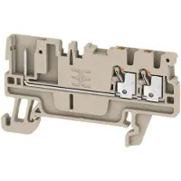 Weidmuller 2482180000 Doorgangsserieklem Push-In-klem, Steekaansluiting Donkerbeige 1 stuk(s)