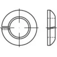 Toolcraft 147238 Veerring Binnendiameter: 18.5 mm DIN 74361 Verenstaal Galvanisch verzinkt 100 stuk(s)