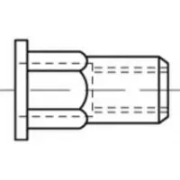 Toolcraft TO-5380593 Popmoer M10 RVS 200 stuk(s)