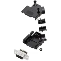 Amphenol L17D45PK-P-09-L77DE09SST D-sub female connectorset 45 ° Aantal polen: 9 Schroeven 1 stuk(s)