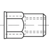 Toolcraft TO-5444331 Popmoer M4 Staal 500 stuk(s)