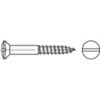 Toolcraft TO-5446398 Bolverzonken houtschroeven 4 mm 60 mm Sleuf DIN 95 Messing 200 stuk(s)