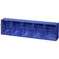 Allit 464430 Assortimentsbakken VarioPlus ProFlip 5 Stapelbaar (b x h x d) 600 x 165 x 135 mm Blauw, Transparant 1 stuk(s)