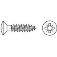 Toolcraft TO-5454999 Spaanplaatschroef 3.5 mm 20 mm Kruiskop Pozidriv 88095 Messing 1000 stuk(s)