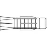 Toolcraft TO-5455089 Plug 51 mm 100 stuk(s)