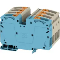 Weidmuller 2552130000 Doorgangsserieklem 64 mm Push-In-klem Blauw, Beige 1 stuk(s) Piece