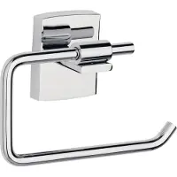 TESA toiletrolhouder Klaam verchroomd badkamer zelfklevend zonder boren – 142x95x47mm
