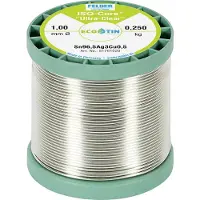 FELDER ISO-Core Ultra Clear SAC305 Soldeertin Spoel Sn96,5Ag3Cu0,5 0.250 kg 1 mm