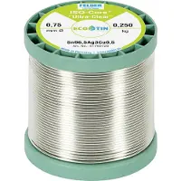 FELDER ISO-Core Ultra Clear SAC305 Soldeertin Spoel Sn96,5Ag3Cu0,5 0.250 kg 0.75 mm