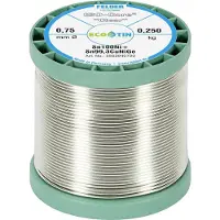 FELDER ISO-Core Clear Sn100Ni+ Soldeertin Spoel Sn99,25Cu0,7Ni0,05 0.250 kg 0.75 mm
