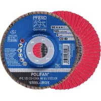 PFERD TOOLS 67760425 PFC 125 CO-COOL 40 SG STEELOX Lamellenschijf Diameter 125 mm Boordiameter 22.23 mm Korrelgrootte (num) 40 Aluminium legering, Legering op