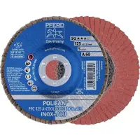 PFERD TOOLS 67756125 PFC 125 A-COOL 60 SG INOX+ALU Lamellenschijf Diameter 125 mm Boordiameter 22.23 mm Korrelgrootte (num) 60 Aluminium, Non-ferrometaal, RVS
