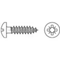 Toolcraft 1069685 Bolkopschroeven 4 mm 35 mm Kruiskop Pozidriv 88096 RVS A2 1000 stuk(s)