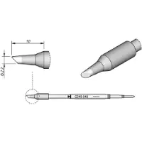 JBC C245945 Soldeerpunt Ronde vorm, afgeschuind Grootte soldeerpunt 2.2 mm Lengte soldeerpunt: 10 mm Inhoud: 1 stuk(s)