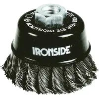 Ironside Komborstel staal Ø 100 mm, voor haakse slijper, gevlochten draad, met schroefdraadaansluiting M14, draaddikte 0,50 mm 243007 1 stuk(s)