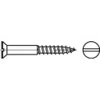 Toolcraft TO-5447010 Verzonken houtschroef 5 mm 25 mm Sleuf DIN 97 Messing 200 stuk(s)