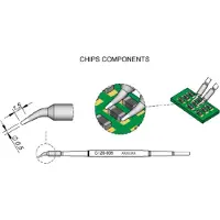 JBC C120006 Desoldeerpunt Gebogen Grootte soldeerpunt 0.5 mm Inhoud: 1 stuk(s)