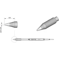 JBC C245742 Soldeerpunt Beitelvorm, recht Grootte soldeerpunt 0.3 mm Lengte soldeerpunt: 8.5 mm Inhoud: 1 stuk(s)