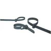 HELU 97634-100 W 200x7,6 Kabelbinder 200 mm 7.6 mm Zwart Hersluitbaar 100 stuk(s)