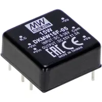 MEAN WELL DKMW15G-15 DC/DC-converter 48 V 15 V 0.5 A 15 W Aantal uitgangen: 2 x Inhoud 1 stuk(s)