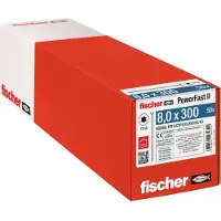 Fischer 568160 PowerFast II Verzonken houtschroef 8 mm 300 mm Interne vertanding Staal Galvanisch verzinkt 50 stuk(s)