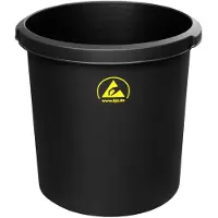BJZ A-34062 A-34062 Prullenbak ESD 18 l (Ø x h) 31 cm x 32 cm Kunststof Zwart 1 stuk(s)